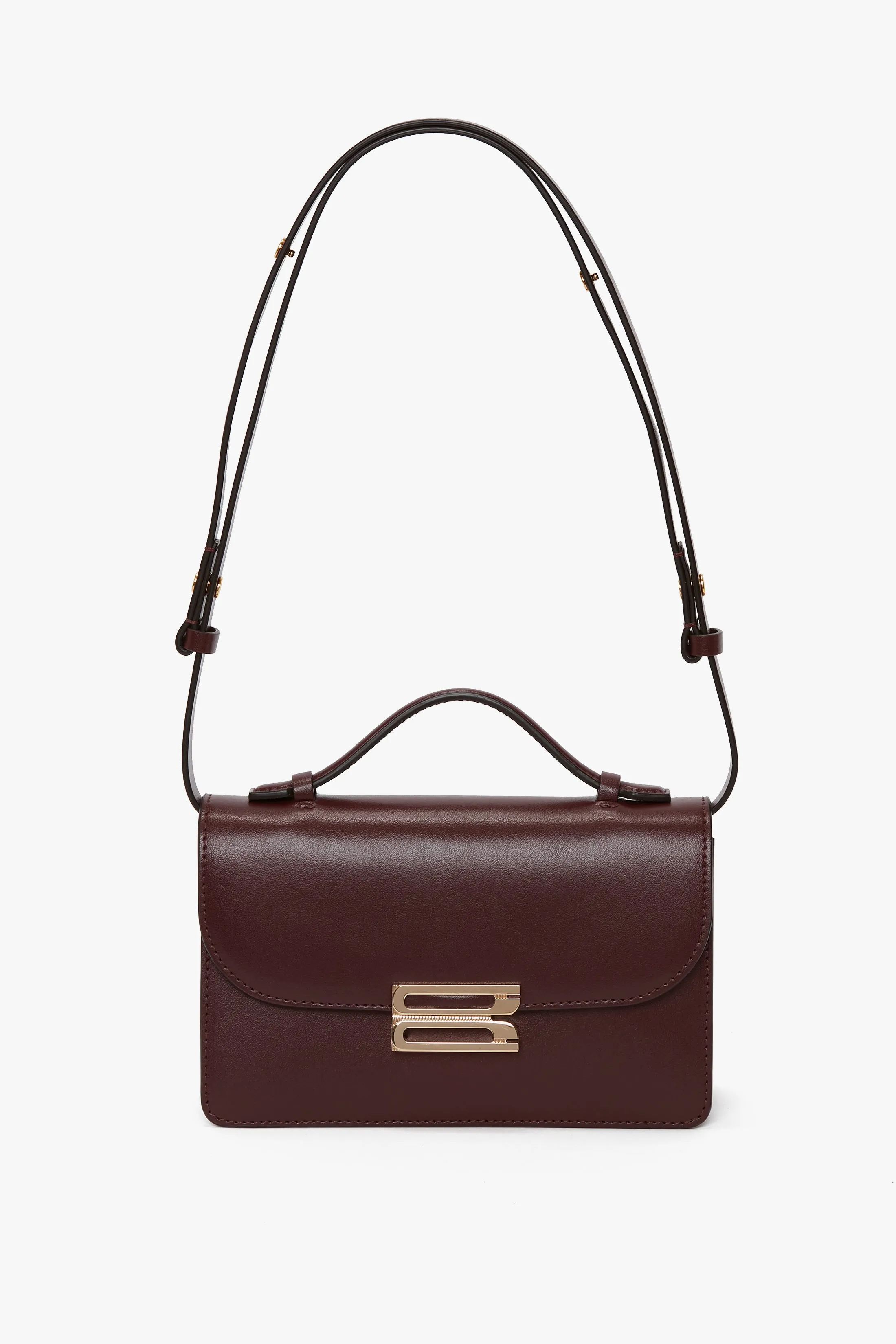 Mini Dorian Bag In Burgundy Smooth Leather