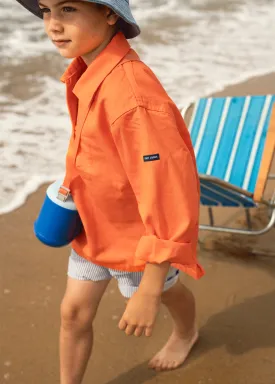 NEMO KIDS - French Sailor Jacket in Cotton Canvas (NEON ORANGE)