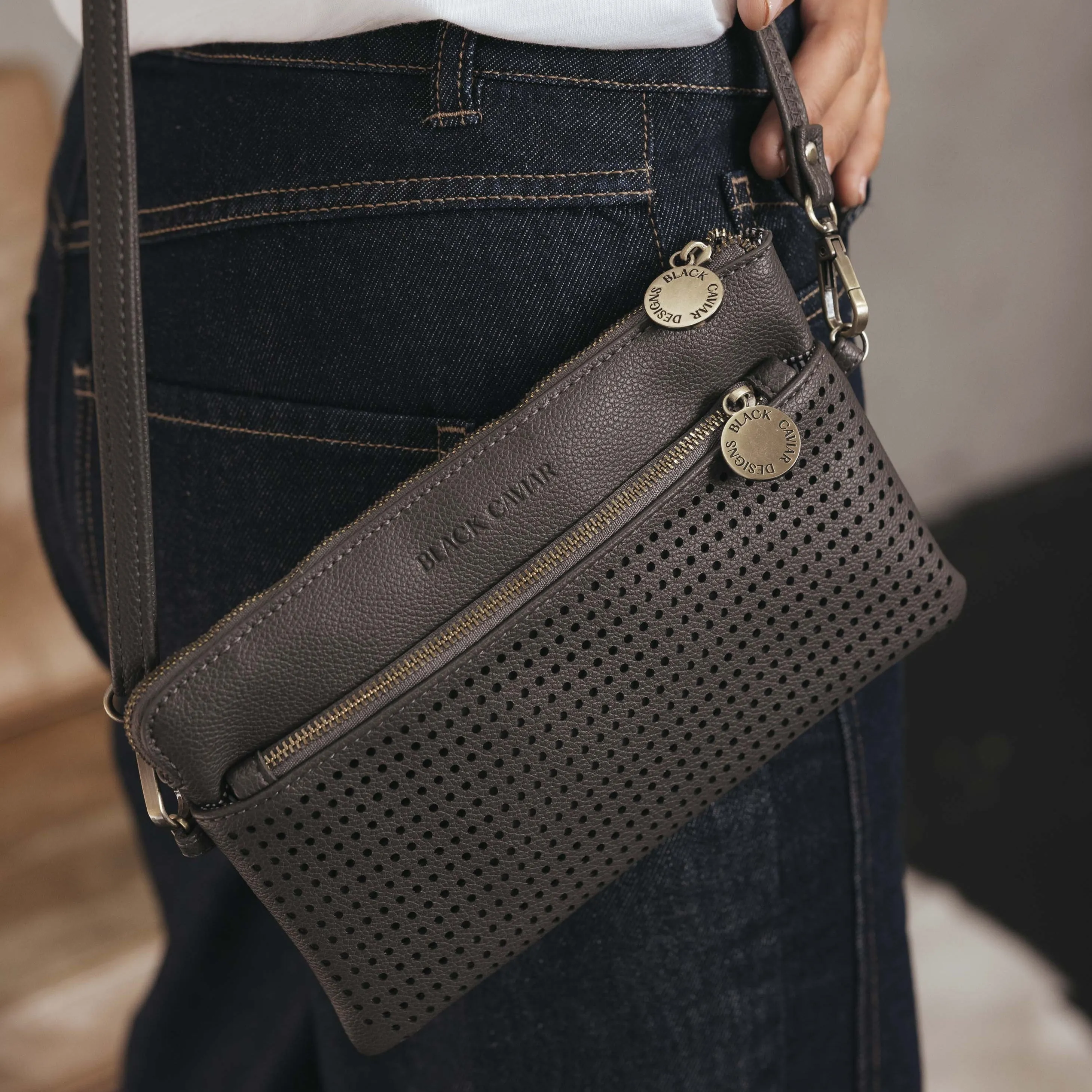 Nina Grey Crossbody/Clutch