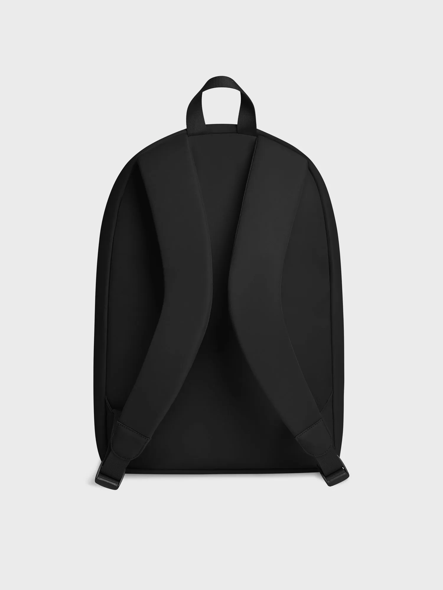 Nylon Padded Backpack—black