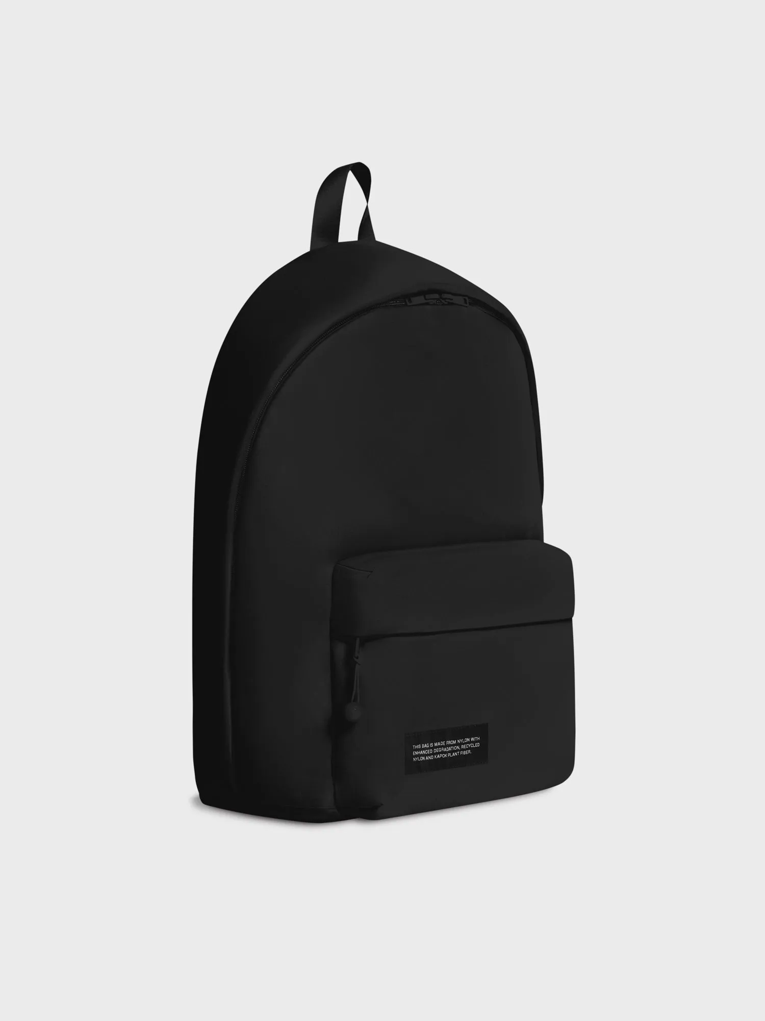 Nylon Padded Backpack—black