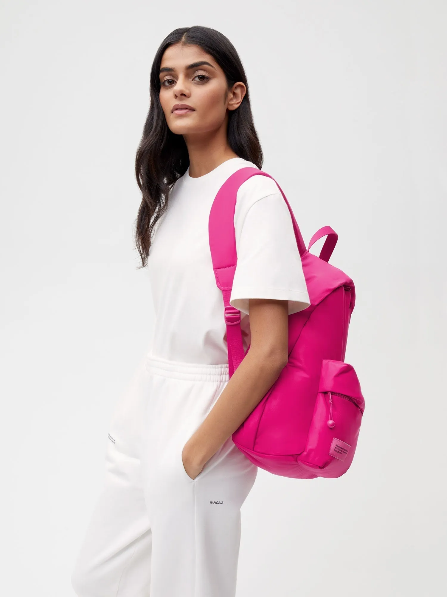 Nylon Padded Backpack—foxglove pink