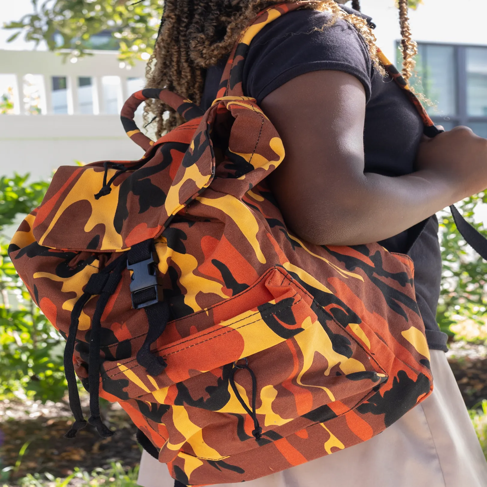 Orange Canvas Daypack