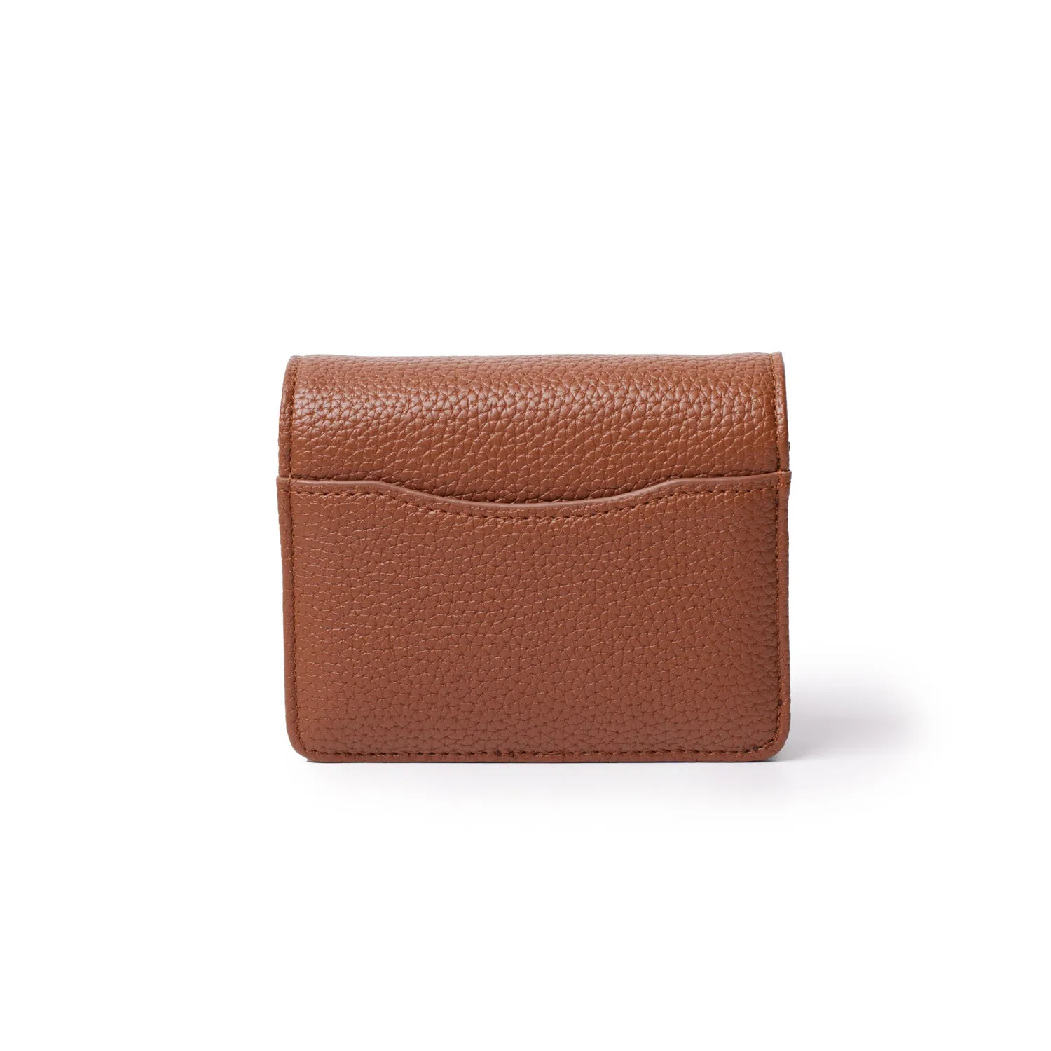 PEBBLE MINI WALLET ON CHAIN BROWN