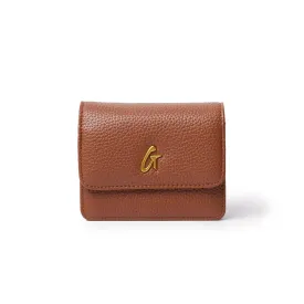 PEBBLE MINI WALLET ON CHAIN BROWN