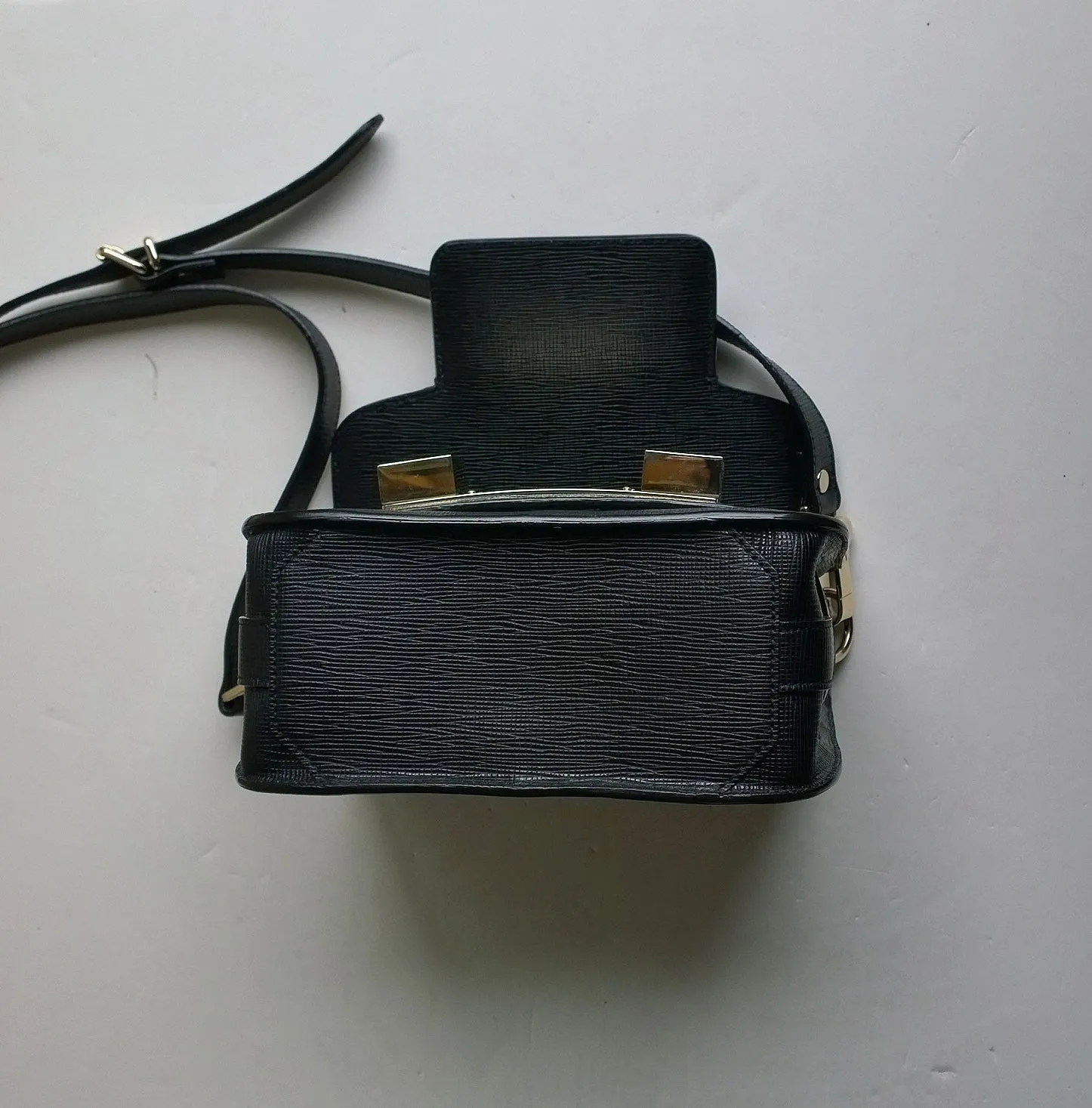 Proenza Schouler PS 11 Tiny Bag in Black Linosa Leather