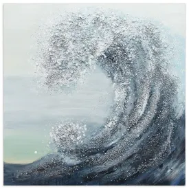 "Crystal Wave" Textured Metallic HandPainted Wall Art by Martin Edwards