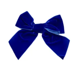 Royal Blue Velvet Bow Hair Clip