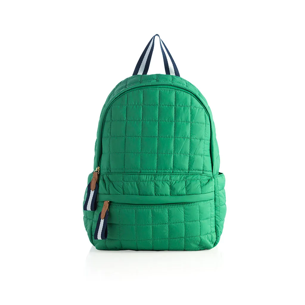 Shiraleah Ezra Quilted Nylon Backpack, Green