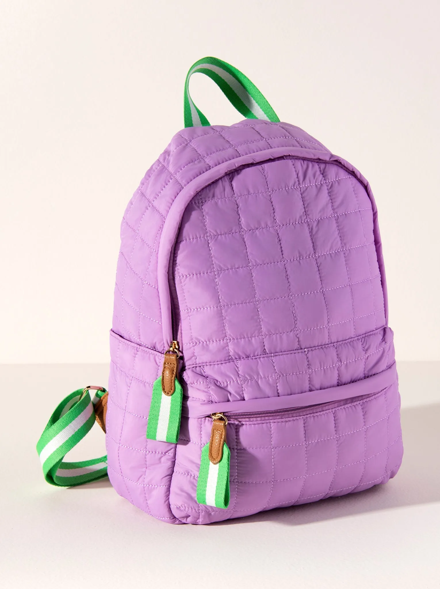 Shiraleah Ezra Quilted Nylon Backpack, Lilac