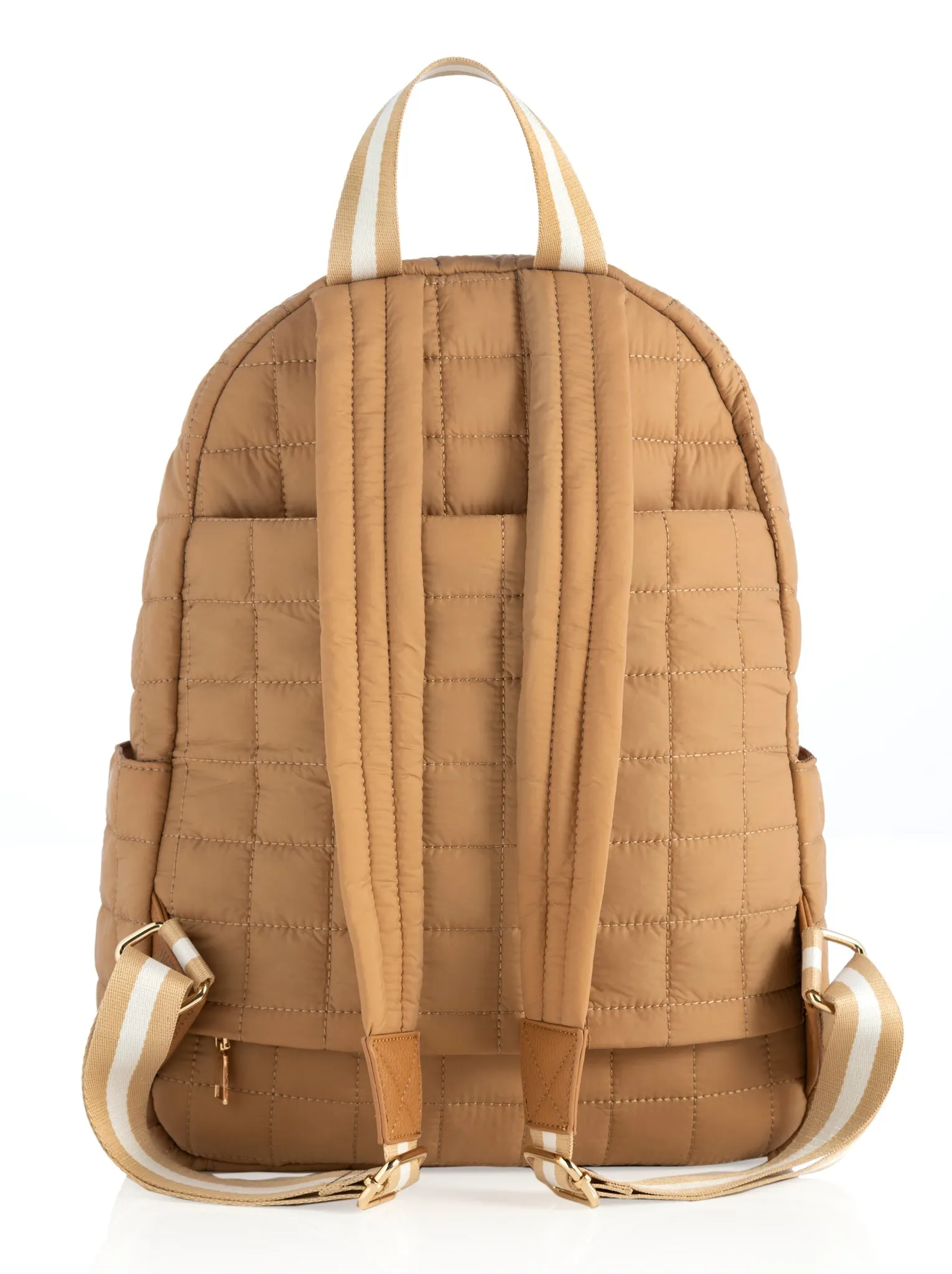 Shiraleah Ezra Quilted Nylon Backpack, Tan