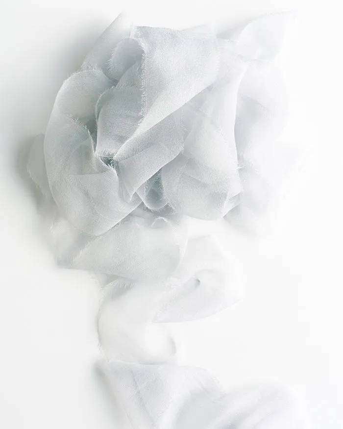 Silk Gossamer Ribbon in Cloud