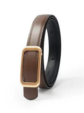 Simple Reversible Leather Belt