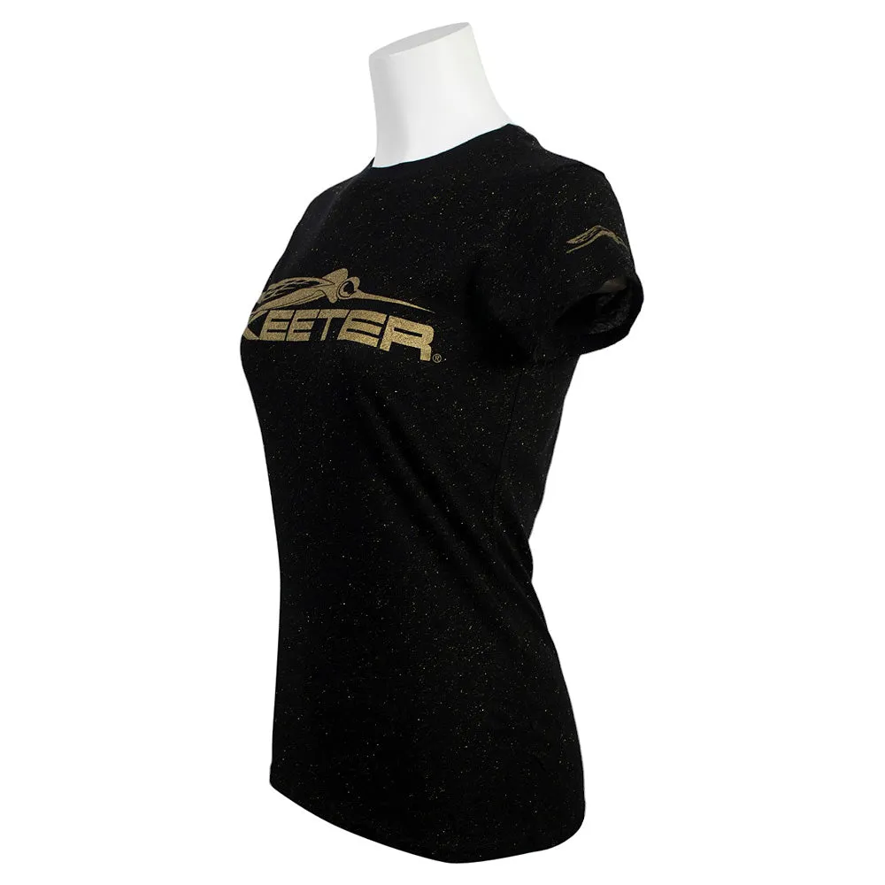 Skeeter Glitter Knit Tee - Black - Gold