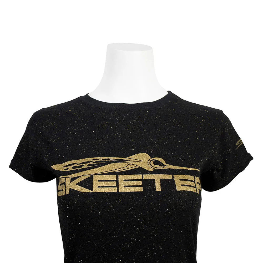 Skeeter Glitter Knit Tee - Black - Gold