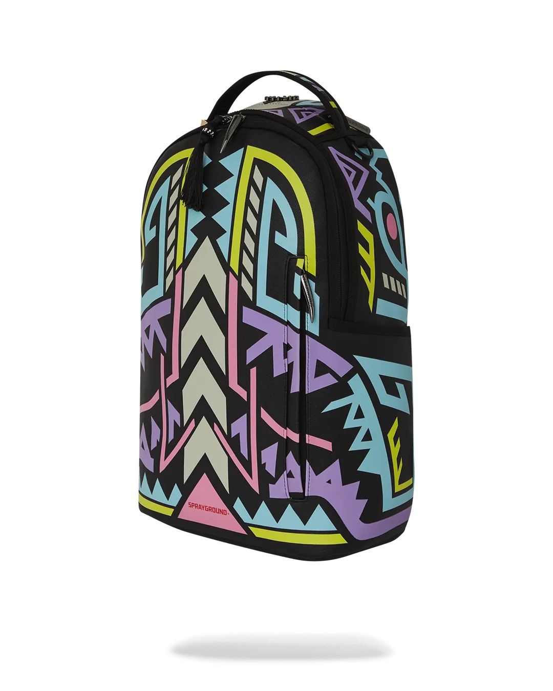 Sprayground AI Path to Future III Sandflower Glow in the Dark Backpack - Green / Purple