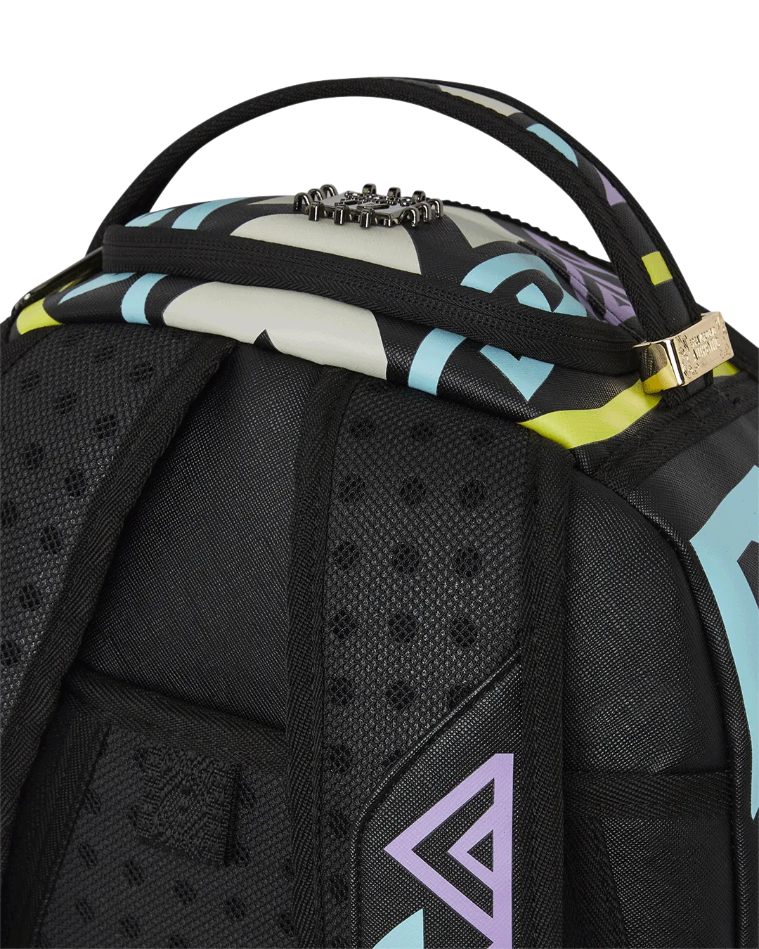 Sprayground AI Path to Future III Sandflower Glow in the Dark Backpack - Green / Purple