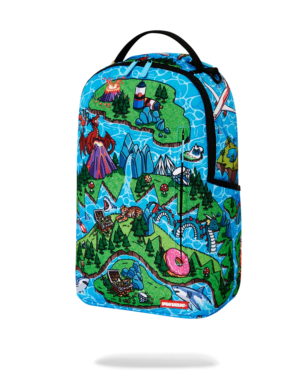 Sprayground Shark Island Aventure Backpack - Blue / Green / Pink