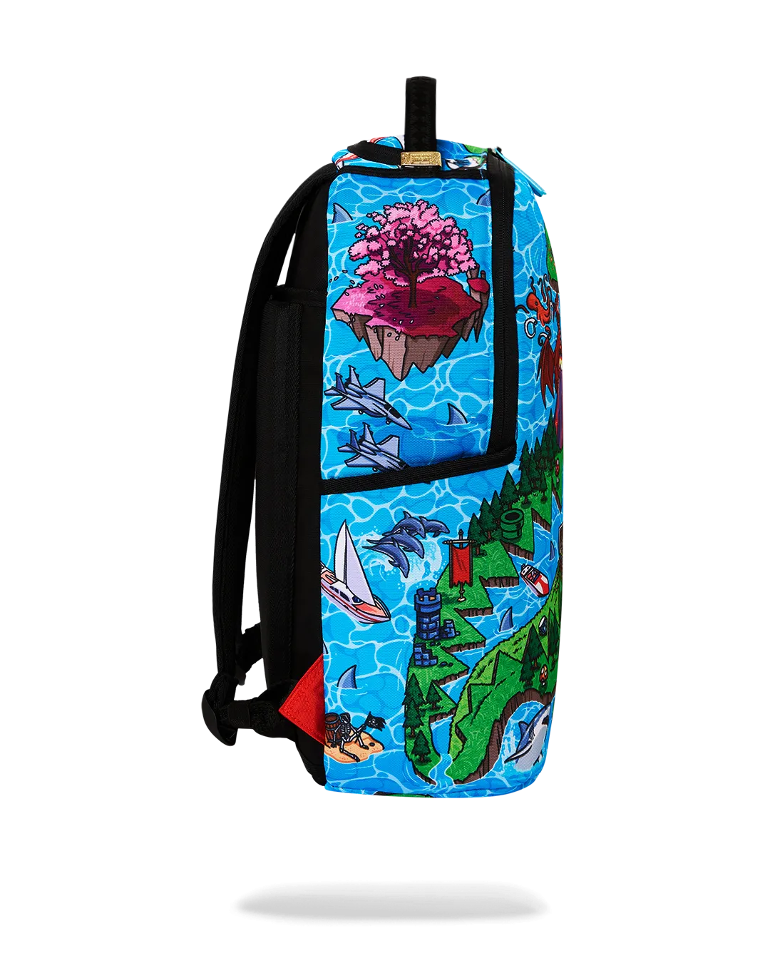 Sprayground Shark Island Aventure Backpack - Blue / Green / Pink