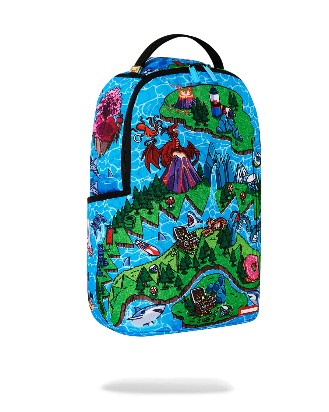 Sprayground Shark Island Aventure Backpack - Blue / Green / Pink