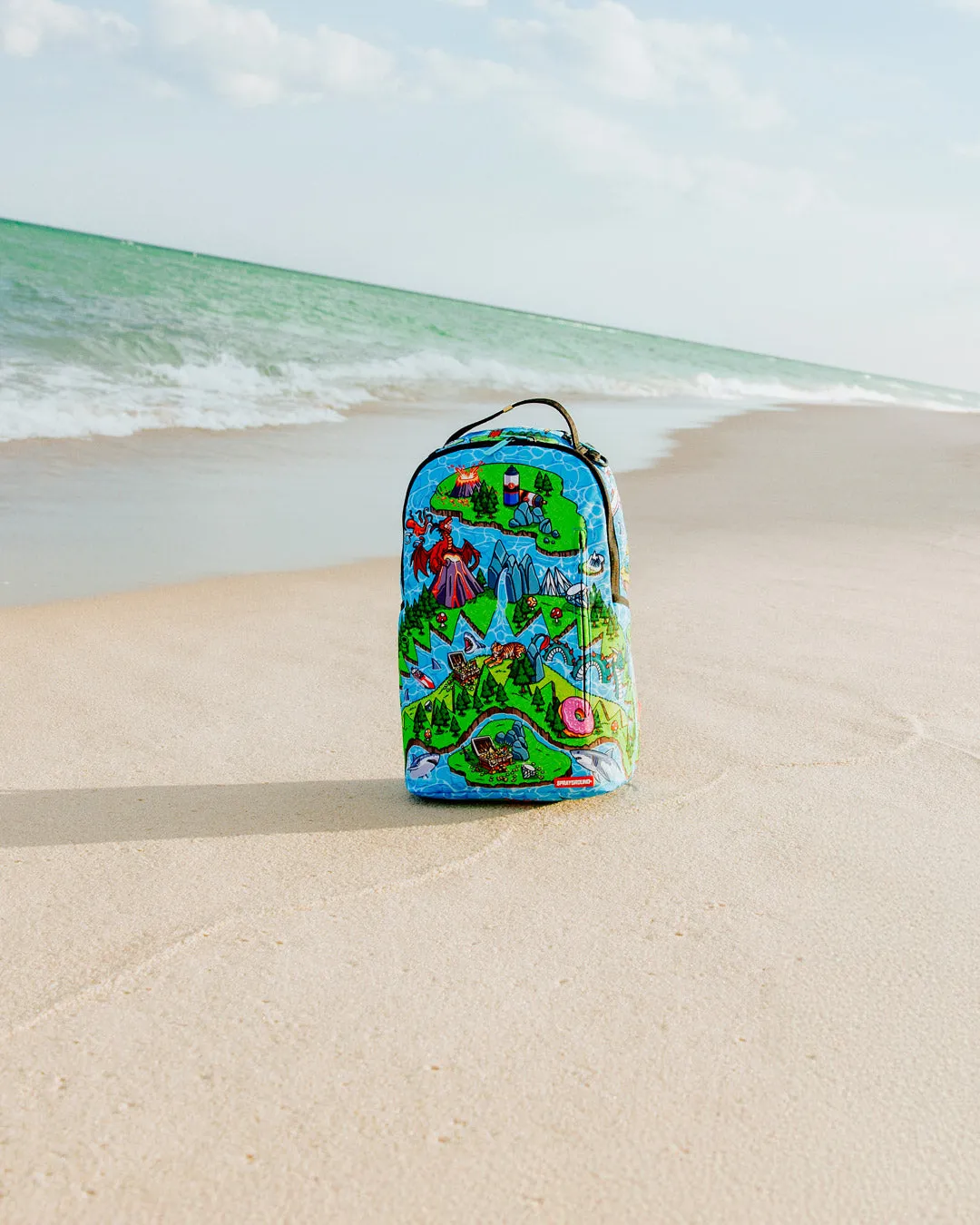 Sprayground Shark Island Aventure Backpack - Blue / Green / Pink