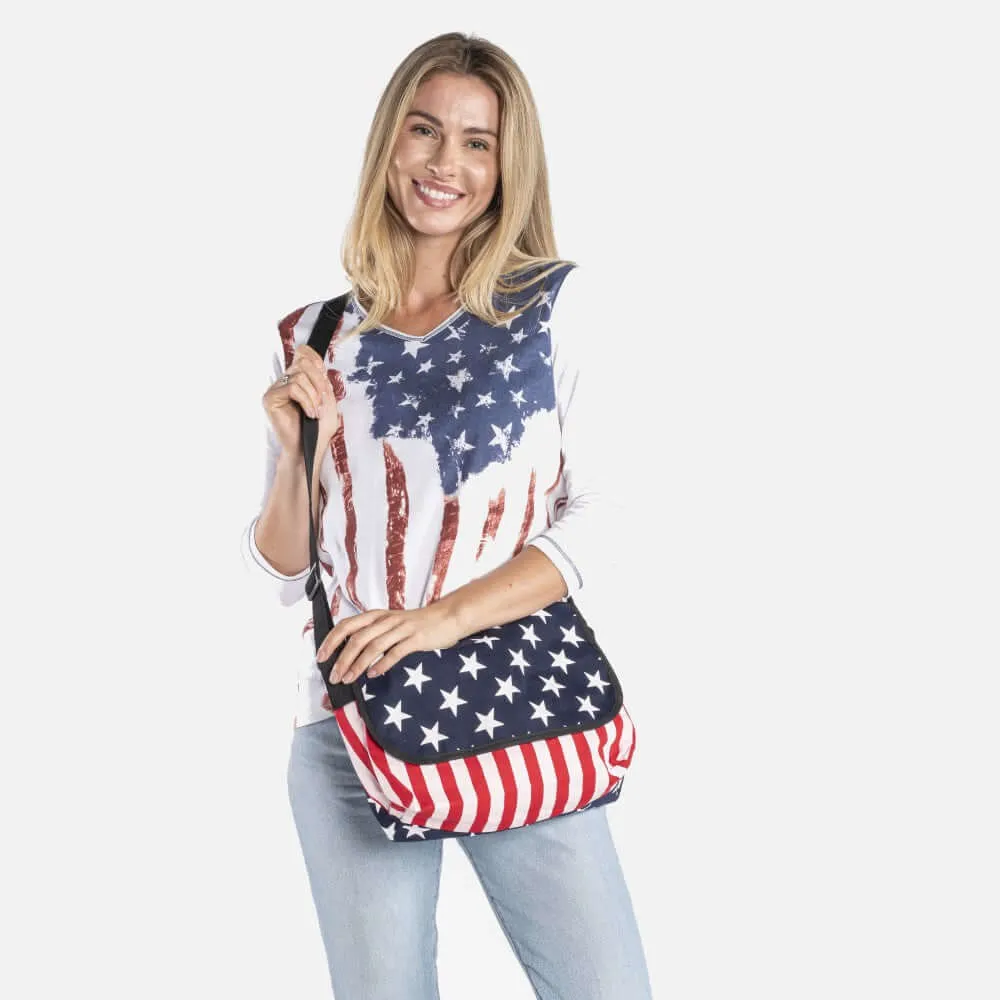 Stars and Stripes Crossbody Small Messenger Bag