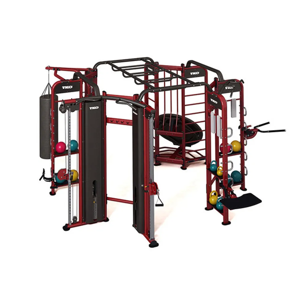 Stretching Boxing Rebounder Cables Station