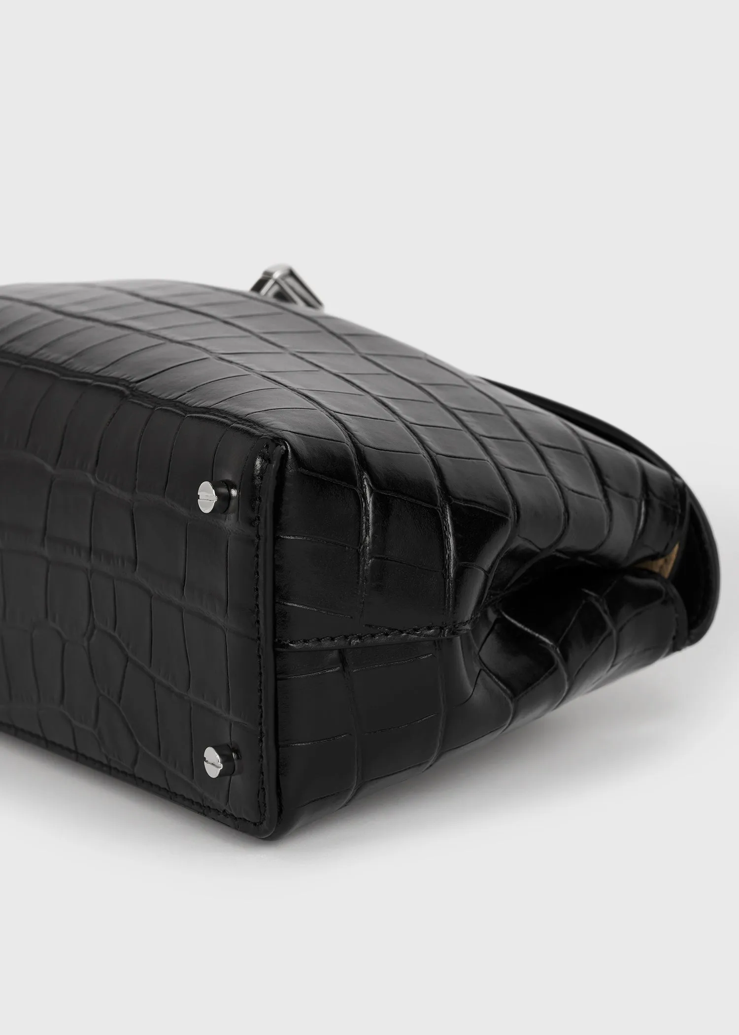 T-Lock clutch black croco