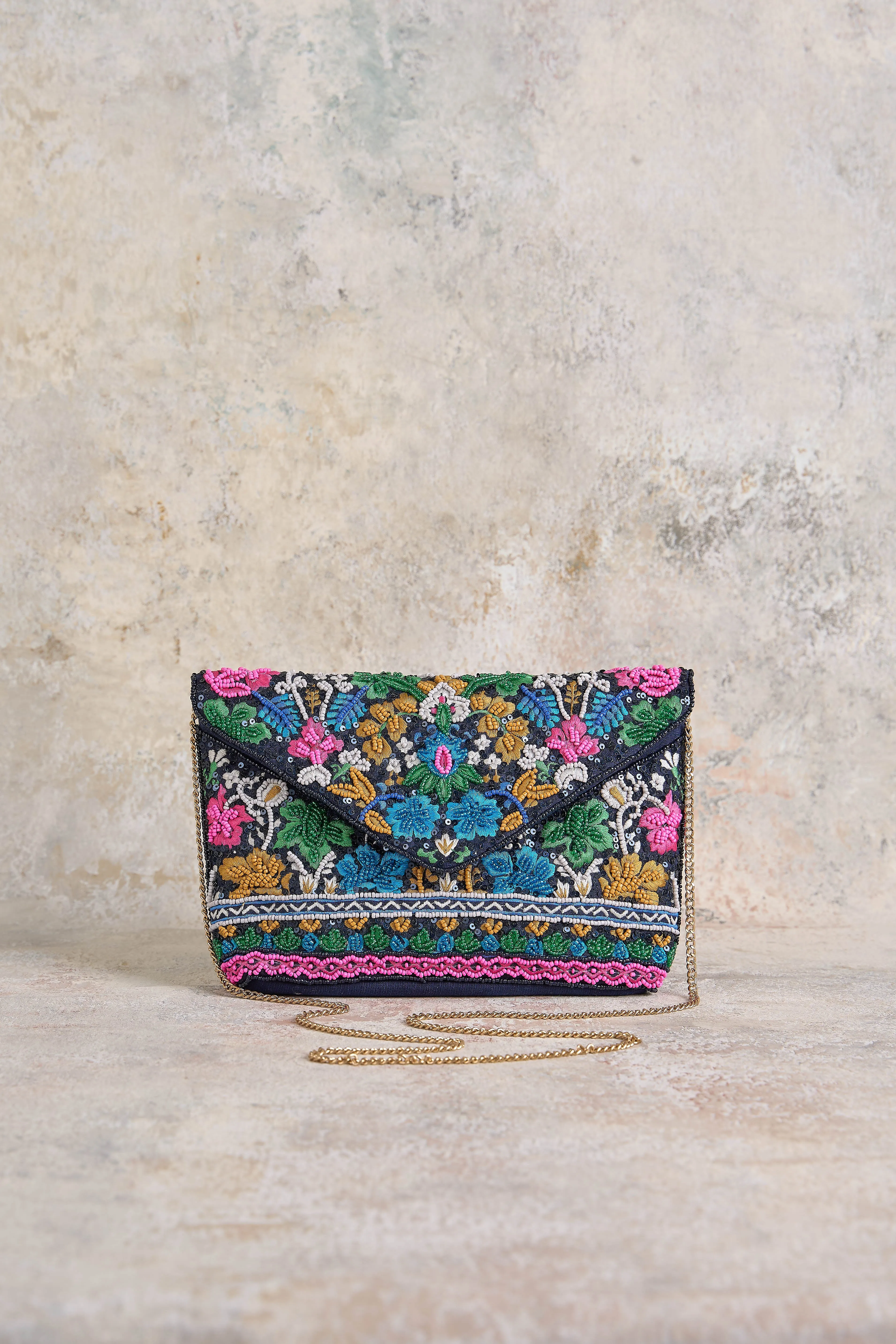 Tapestry Beaded Bag