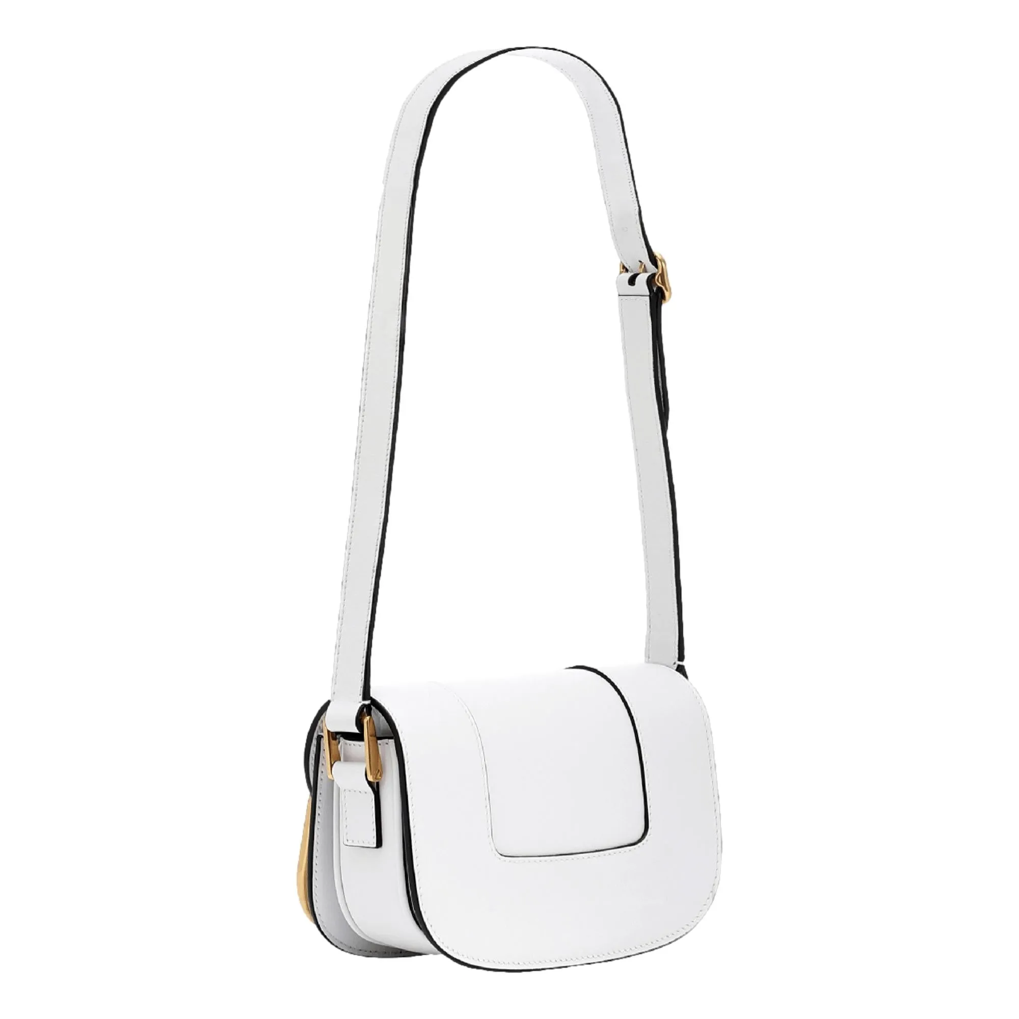 Valentino Garavani Supervee Ivory Leather Small Crossbody Bag